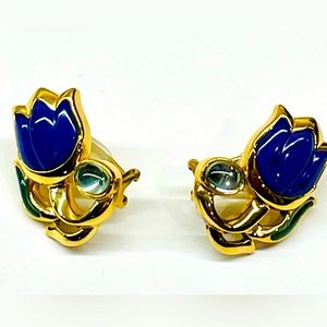 Kai Yin Lo/KYLO designer signed vintage earrings, option with matching brooch